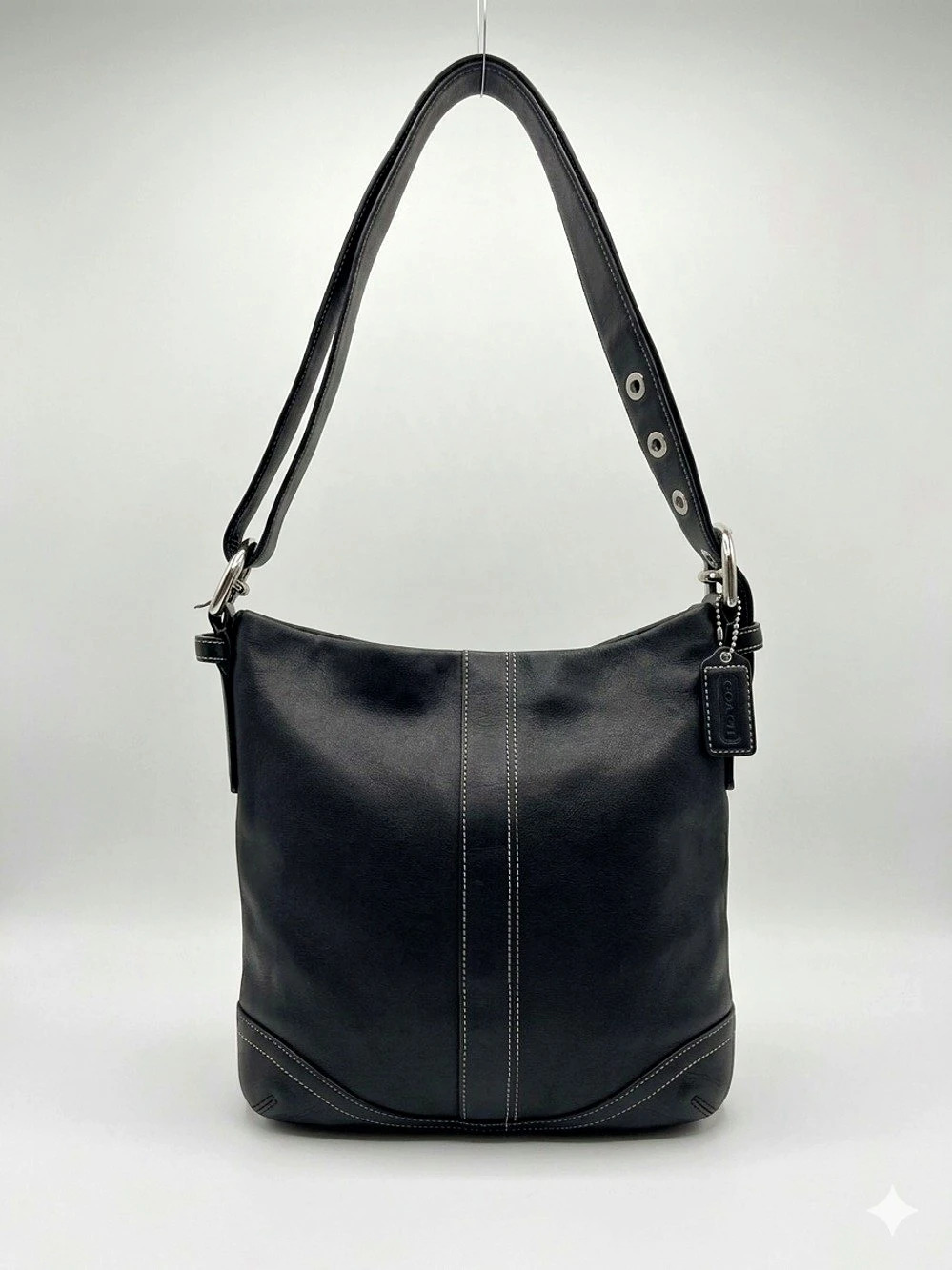 Coach Soho Small Leather Flap Shoulder Bag Black